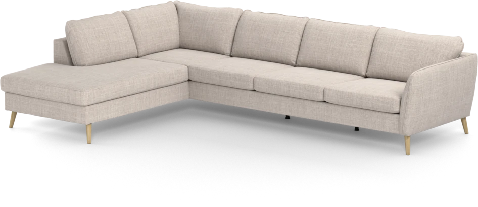 County - 3-sits soffa med divan vänster - Beige