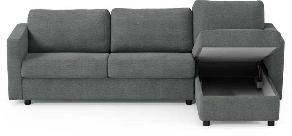 Lindö - Bäddsoffa 2,5-sits med schäslong, vändbar - Grå