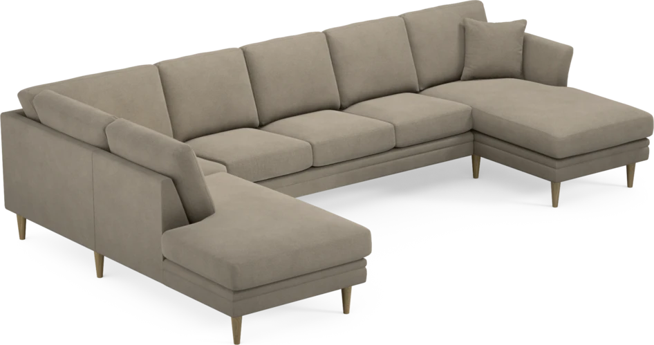 Eden - 3-sits soffa med divan vänster och schäslong höger - Beige