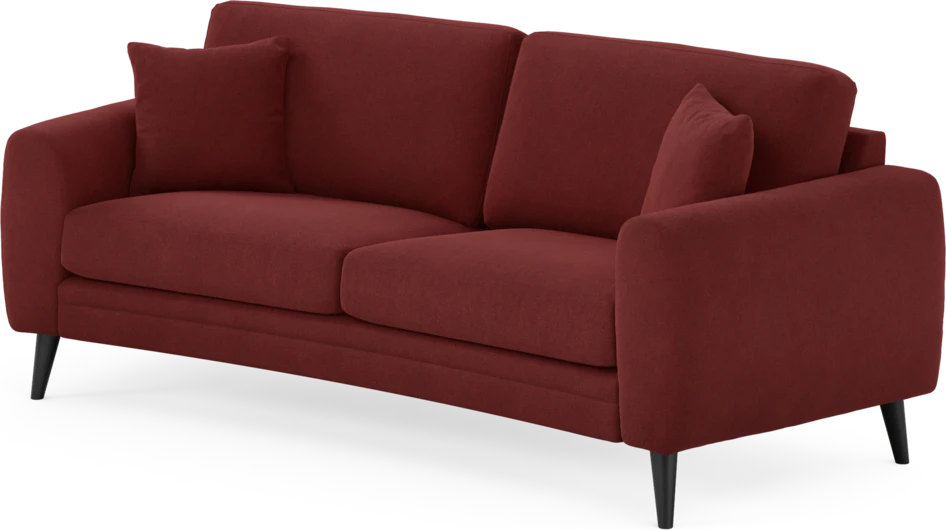 Eden - 2,5-sits soffa svängd - Röd