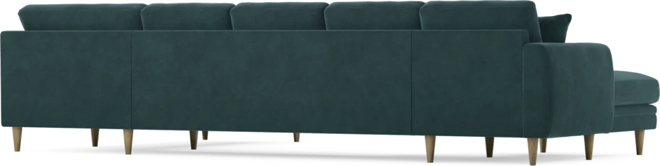 Eden - 3-sits soffa med schäslong vänster och divan höger - Blå