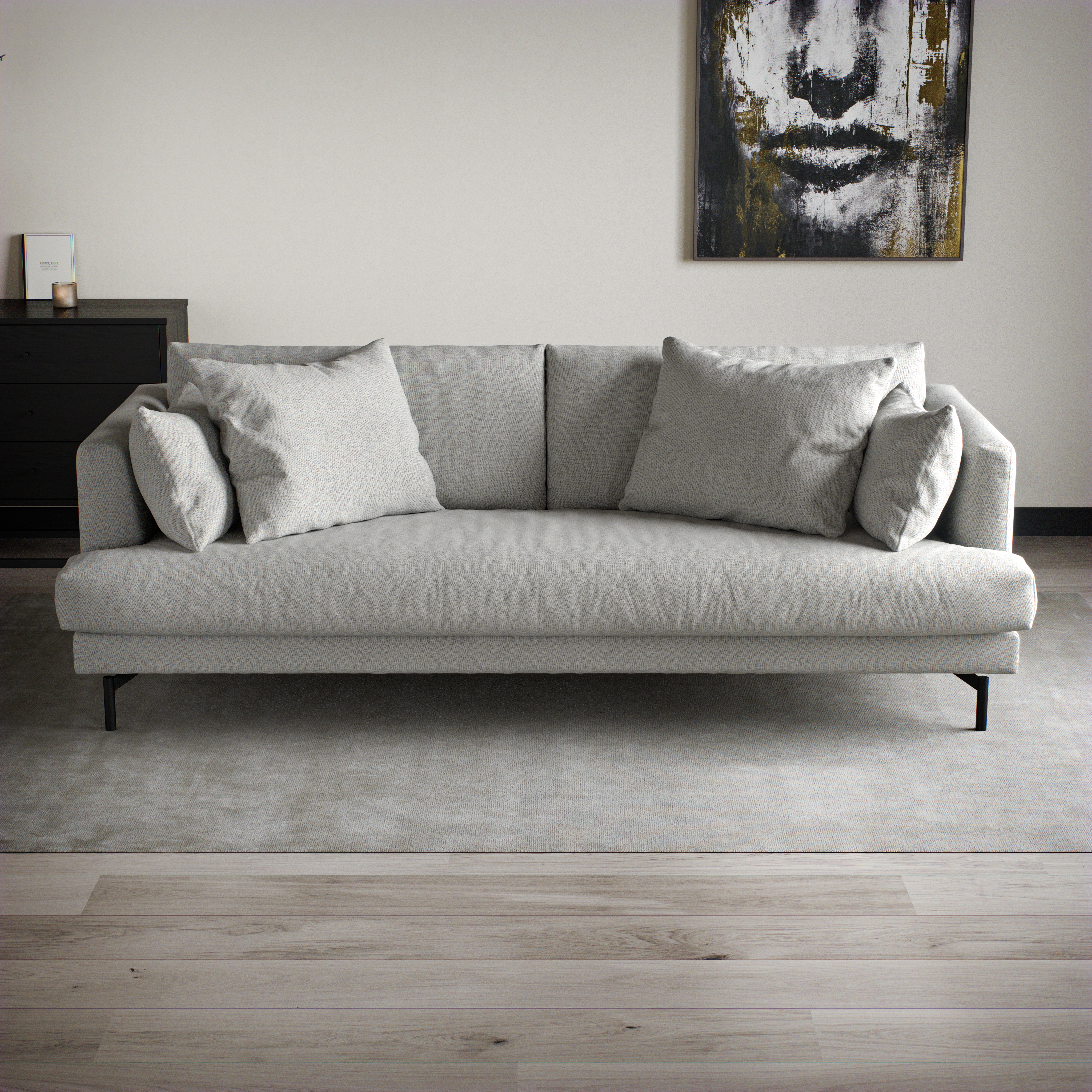 Harper - 3-sits soffa, hel dyna - inspiration