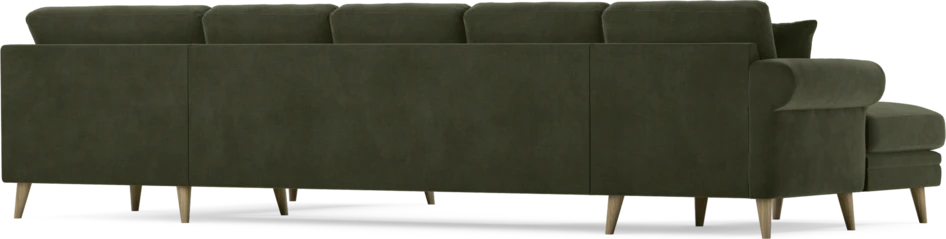 Eden - 3-sits soffa med schäslong vänster och divan höger - Grön