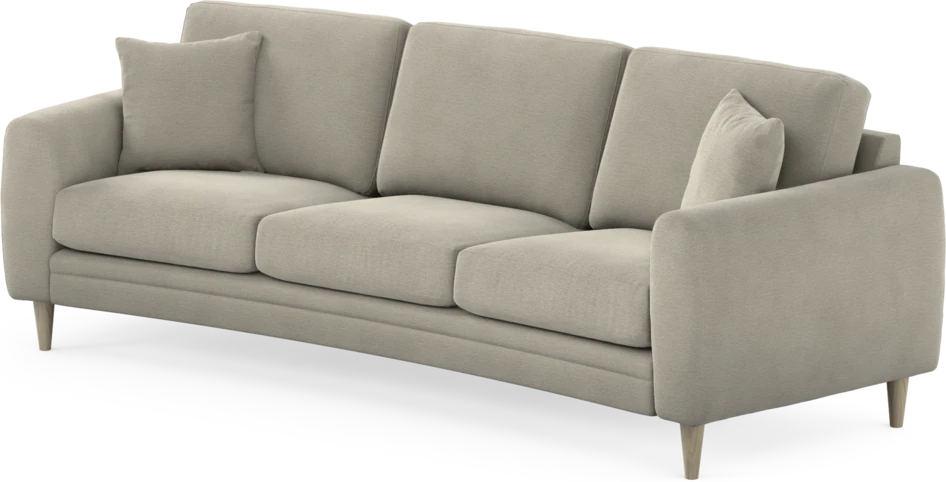Eden - 3-sits soffa svängd - Brun