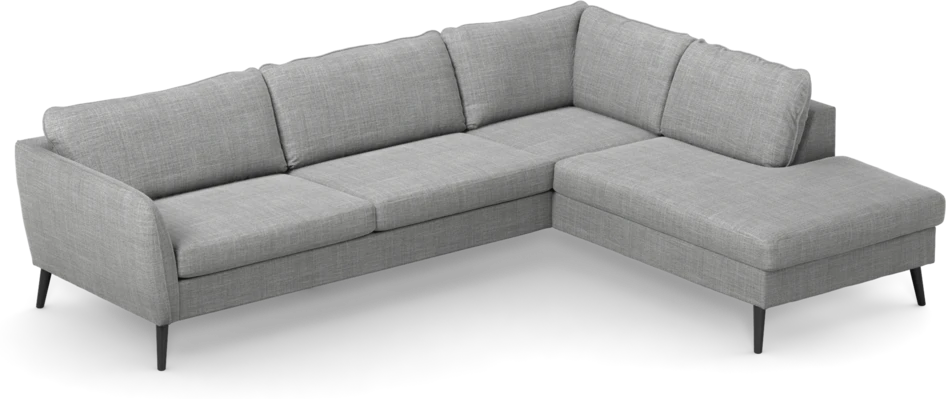County - 2,5-sits soffa med divan höger - Grå