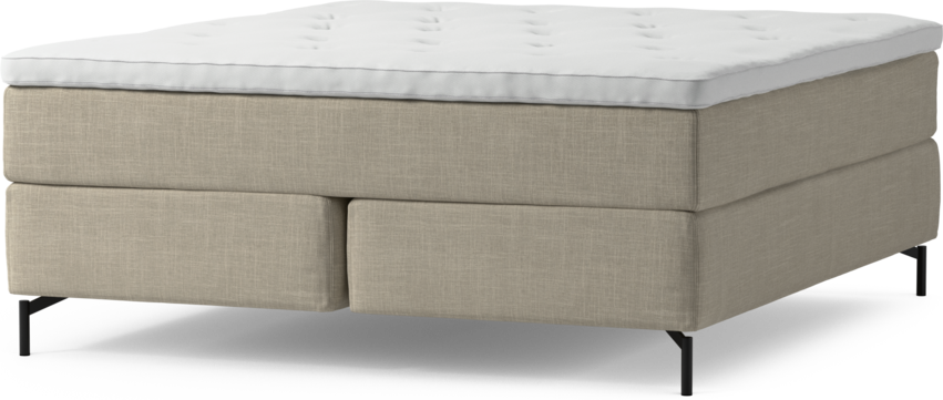 Delux Dream - Kontinentalsäng, dubbelsäng med bäddmadrass och sängben - Beige