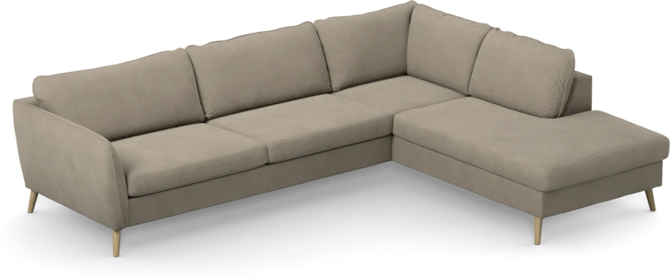 County - 2,5-sits soffa med divan höger - Beige