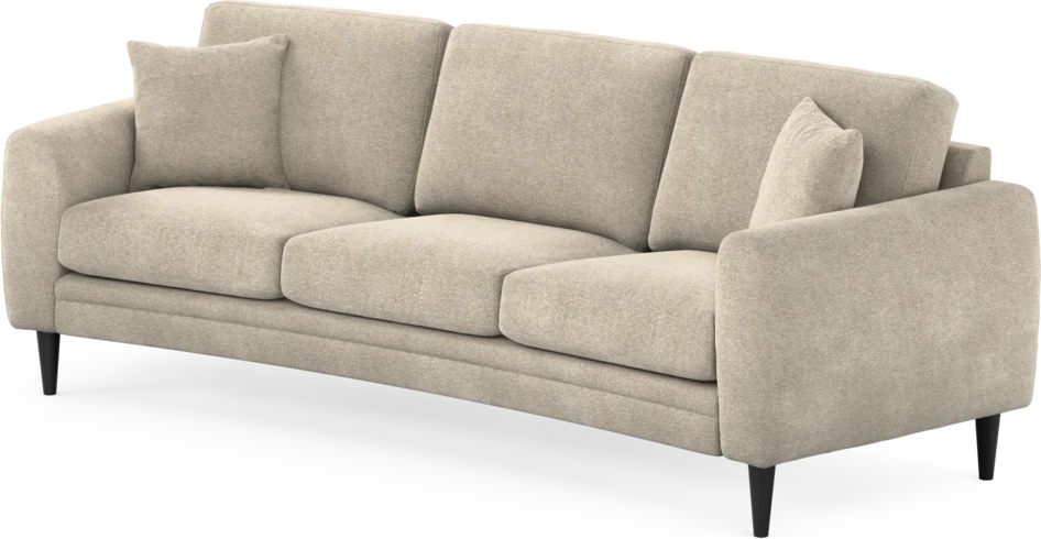 Eden - 3-sits soffa svängd - Beige