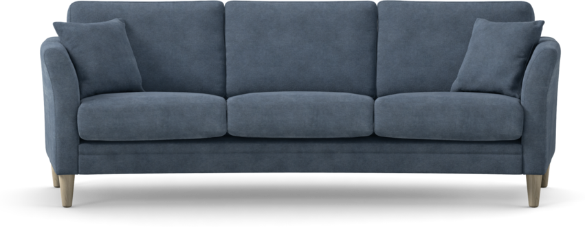 Eden - 3-sits soffa svängd - Blå
