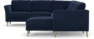 Bridge - Hörnsoffa, 2+3-sits med schäslong höger - Blå