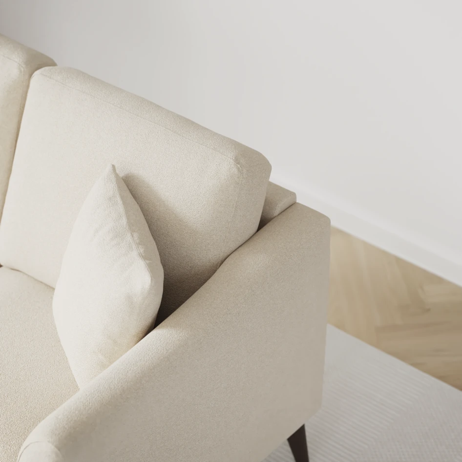 Eden - 3-sits soffa med schäslong vänster och divan höger - Beige