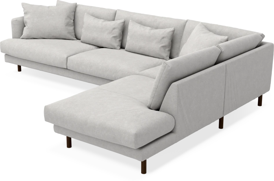 Harper - 3-sits soffa med divan höger - Grå