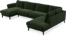 Bridge - 3-sits soffa med schäslong vänster och divan höger - Grön
