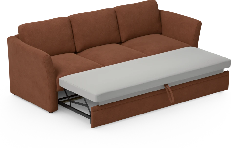Öland - Bäddsoffa 3-sits, längsbäddad - Orange