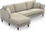 Eden - 2,5-sits soffa med schäslong - Beige