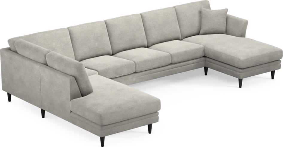 Eden - 3-sits soffa med divan vänster och schäslong höger - Grå