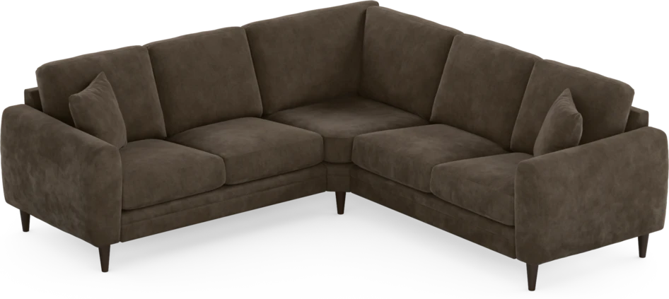 Eden - Hörnsoffa, 2+2-sits - Brun