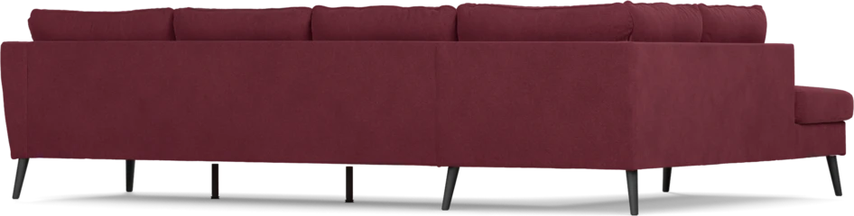 County - 3-sits soffa med divan vänster - Röd