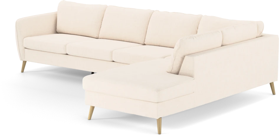 County - 3-sits soffa med divan höger - Vit