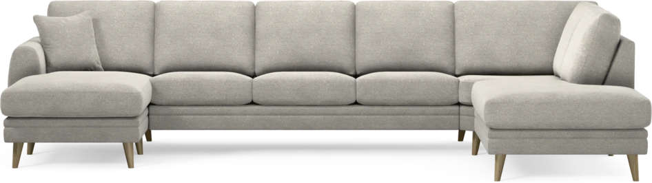 Eden - 3-sits soffa med schäslong vänster och divan höger - Grå