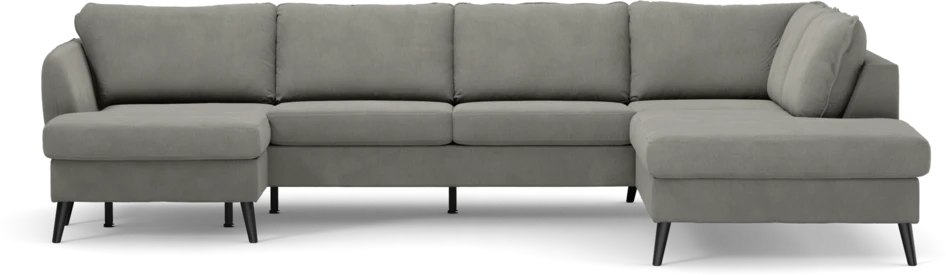 County - 3-sits soffa med schäslong vänster och divan höger - Grå