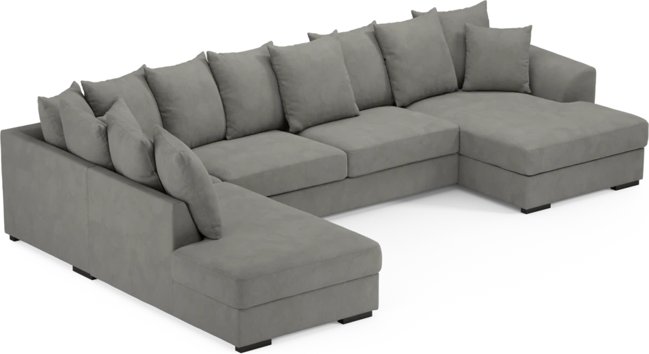 Town - 3-sits soffa med divan vänster och schäslong höger - Grå