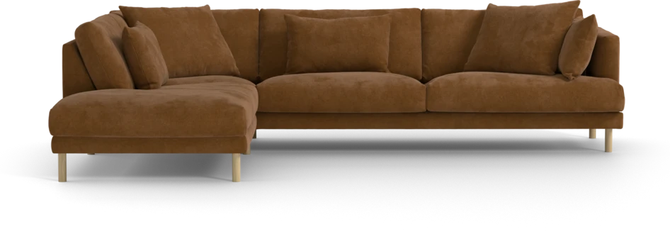 Harper - 3-sits soffa med divan vänster - Orange