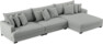Rossi - 4-sits soffa med schäslong XL höger - Grå