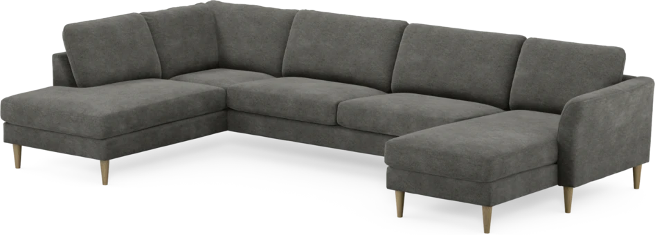 Bridge - 3-sits soffa med divan vänster och schäslong höger - Grå