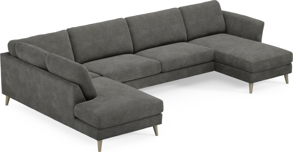 Bridge - 3-sits soffa med divan vänster och schäslong höger - Grå