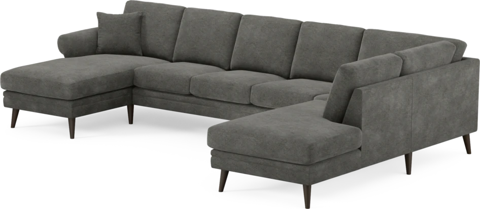 Eden - 3-sits soffa med schäslong vänster och divan höger - Grå