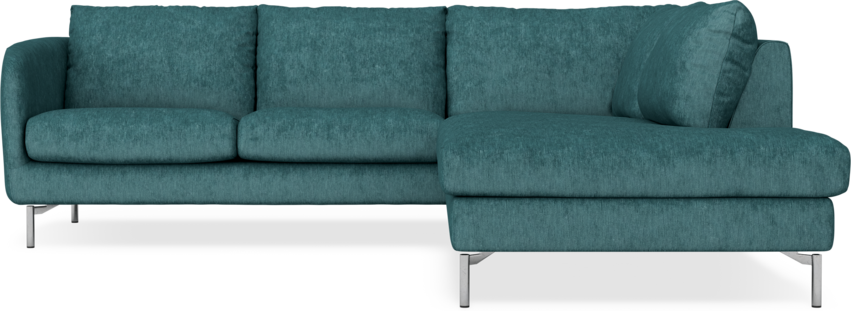 Madison - 2-sits soffa med divan höger - Turkos