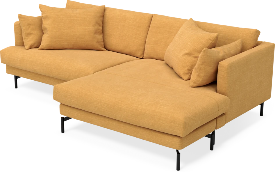 Harper - 4-sits med schäslong XL höger - Gul