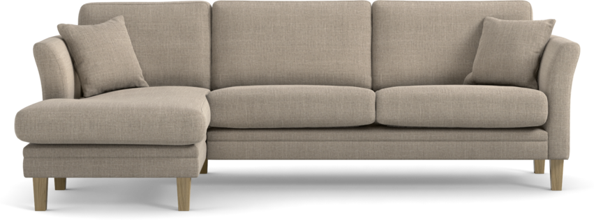 Eden - 2,5-sits soffa med schäslong - Beige