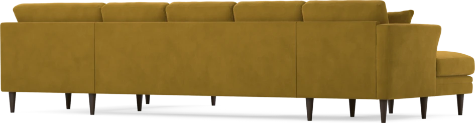 Eden - 3-sits soffa med schäslong vänster och divan höger - Gul
