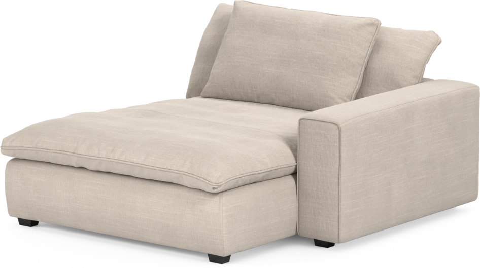 Bellora - Schäslong XL med armstöd höger - Beige