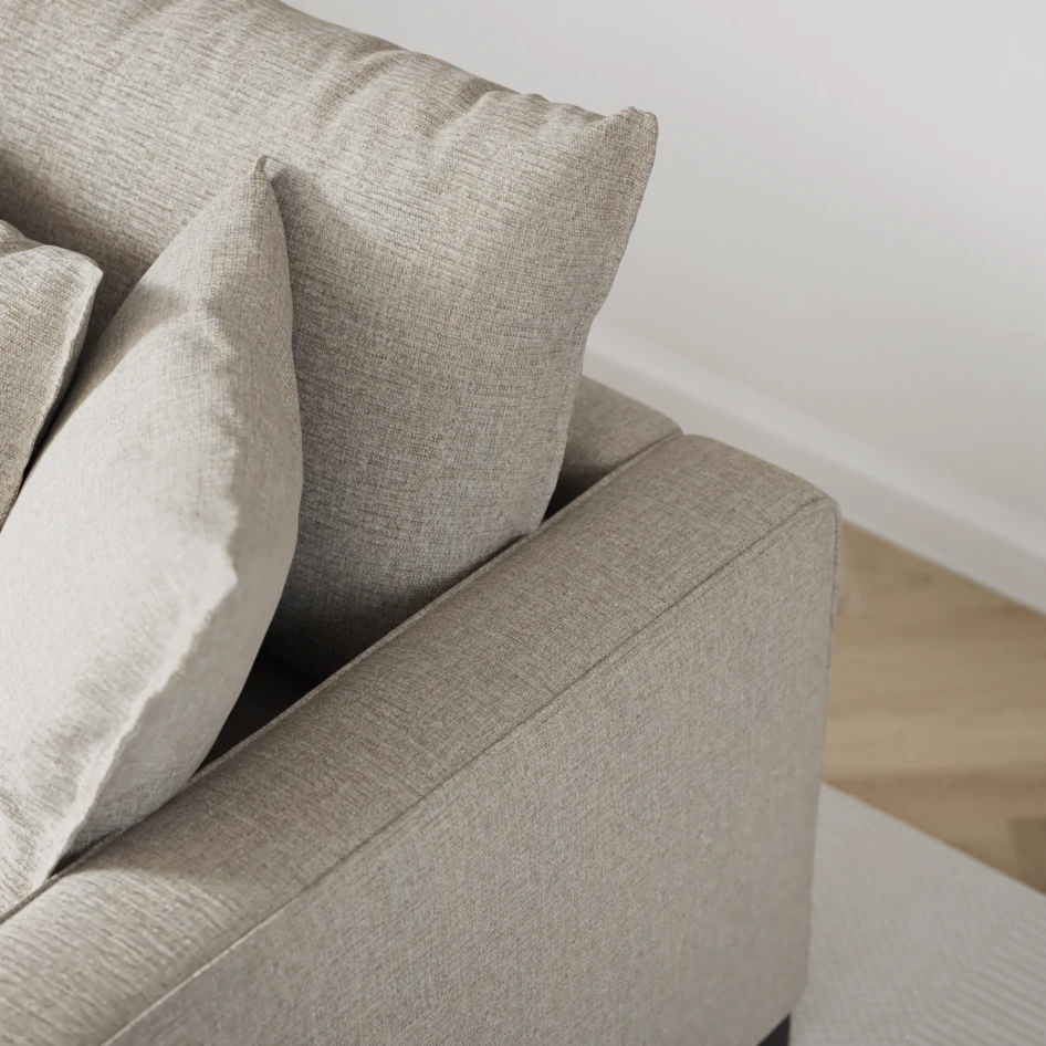Rossi - 3-sits soffa, hel dyna - Beige
