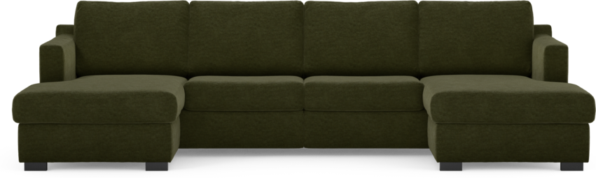 Friday - 2-sits soffa med två schäslonger - Grön