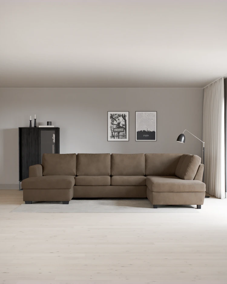 Friday - 3-sits soffa med schäslong vänster och divan höger - inspiration