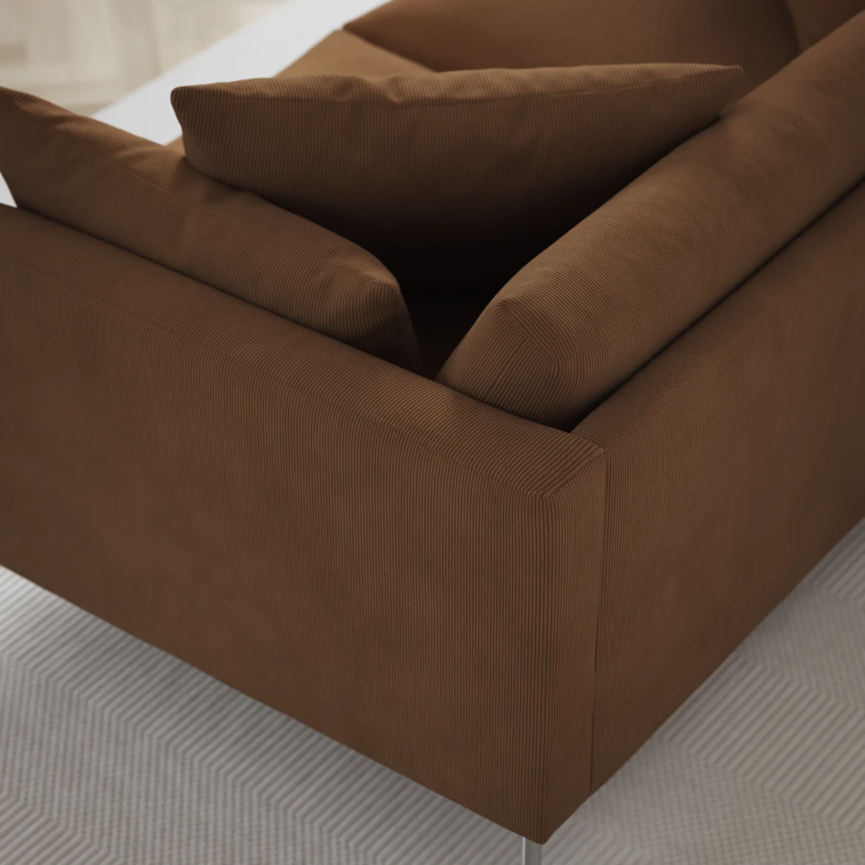 Harper - 3-sits soffa, hel dyna - Gul