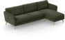 Bridge - 3-sits soffa med schäslong höger - Grön