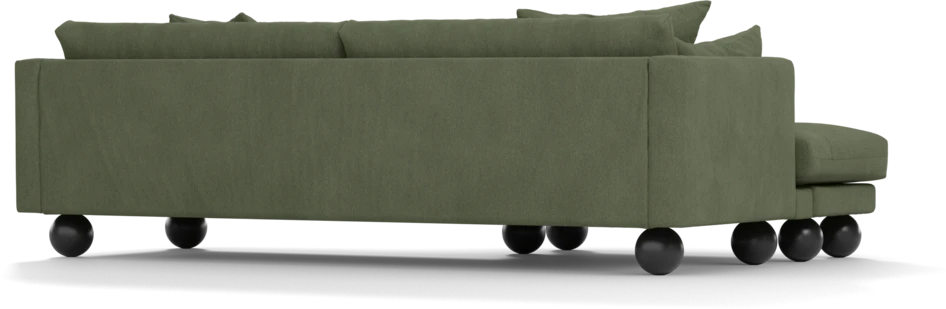 Harper - 4-sits med schäslong XL vänster - Grön