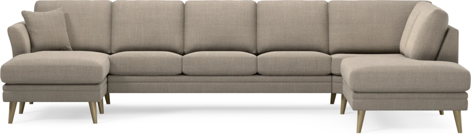 Eden - 3-sits soffa med schäslong vänster och divan höger - Beige