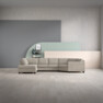Nevada - 2-sits soffa med divan vänster och cosy hörn höger - Beige