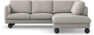 Madison - 2-sits soffa med divan höger - Grå