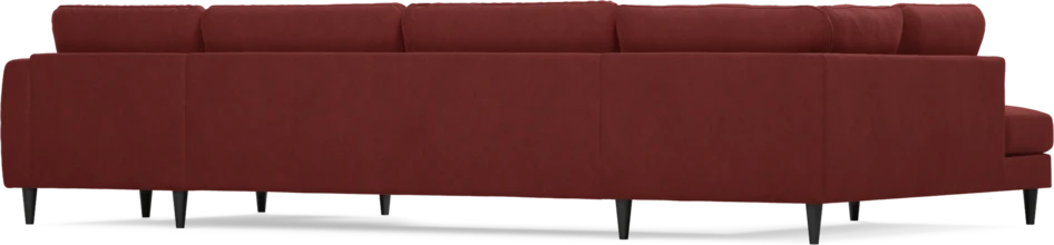 Bridge - 3-sits soffa med divan vänster och schäslong höger - Röd
