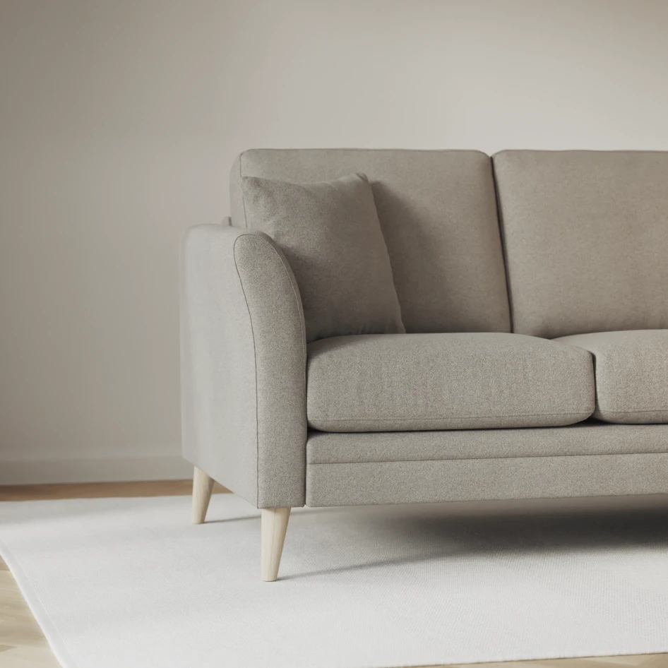 Eden - 3-sits soffa svängd - Grå