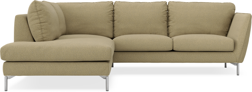Madison - 2-sits soffa med divan vänster - Gul