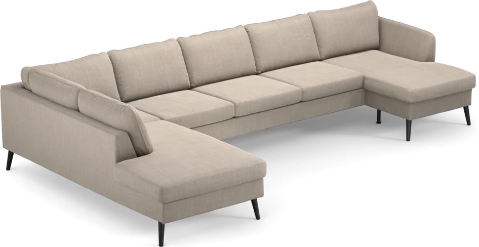 County - 4-sits soffa med divan vänster och schäslong höger - Beige
