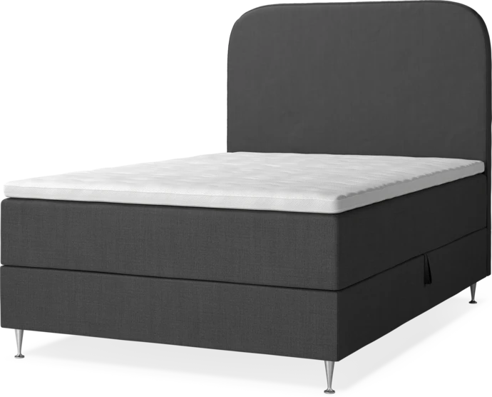 New York, Förvaringssäng, enkelsäng med bäddmadrass, sängben och sänggavel slät